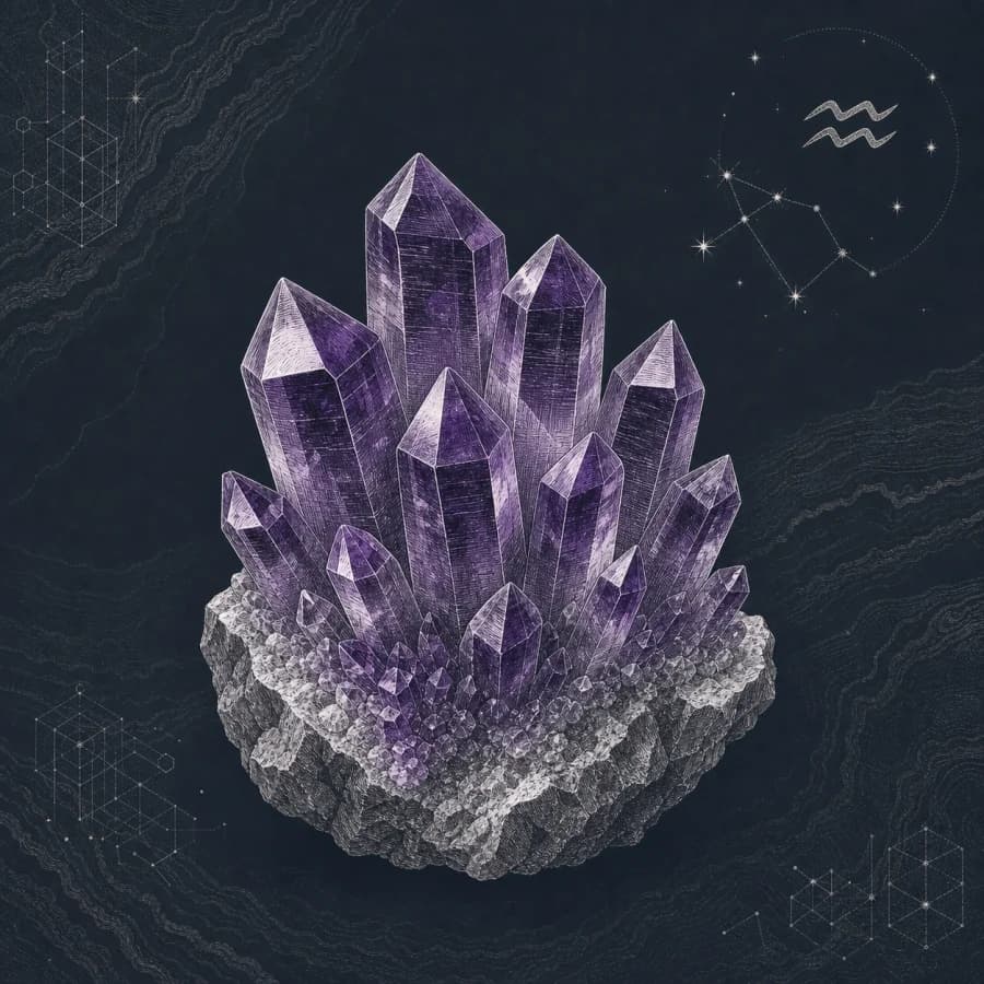 アメシスト(紫水晶)の標本画像